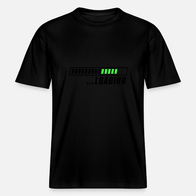 loading ladebalken -  RELAXED FIT Unisex Organic T-Shirt - Schwarz