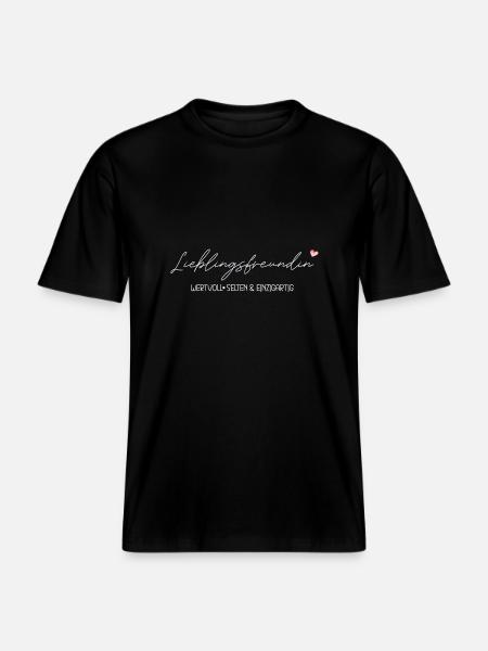Lieblingsfreundin -  RELAXED FIT Unisex Organic T-Shirt - Schwarz