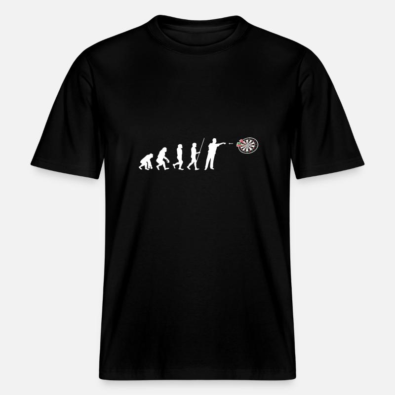Joueur de fléchettes Evolution - T-shirt unisexe RELAXED FIT en coton bio - noir