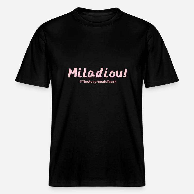 Miladiou -  T-shirt unisexe RELAXED FIT en coton bio - noir