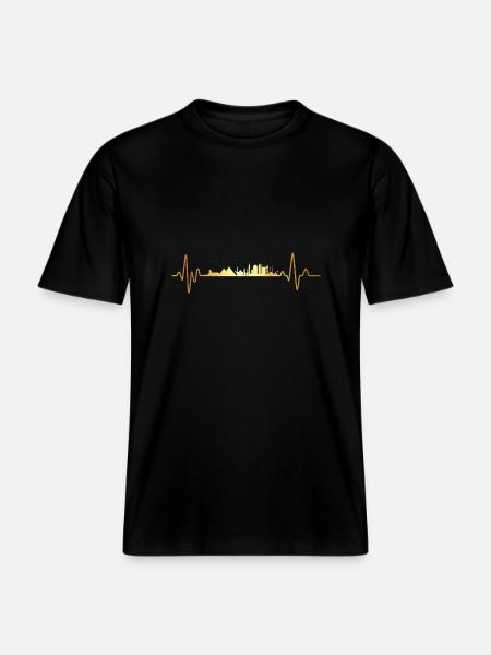 Heartbeat Egypt -  RELAXED FIT Unisex Organic T-Shirt - black