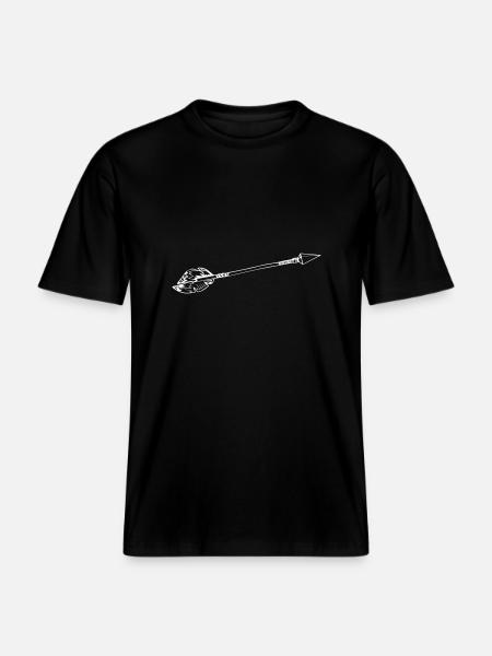 arrow - RELAXED FIT Unisex Organic T-Shirt - black