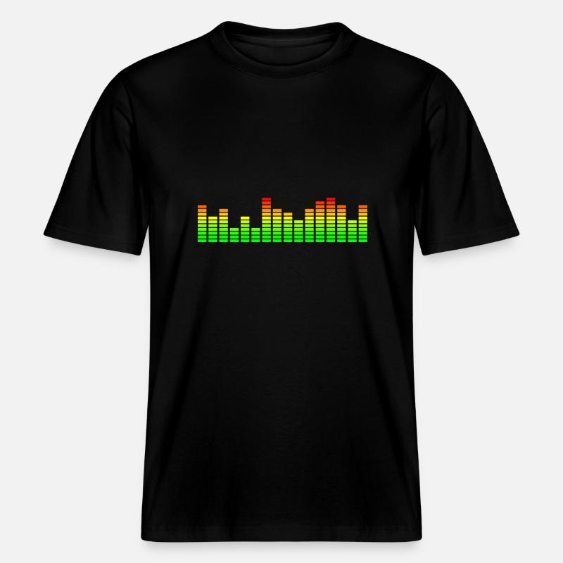Music equalizer & visualizer -  RELAXED FIT Unisex Organic T-Shirt - black