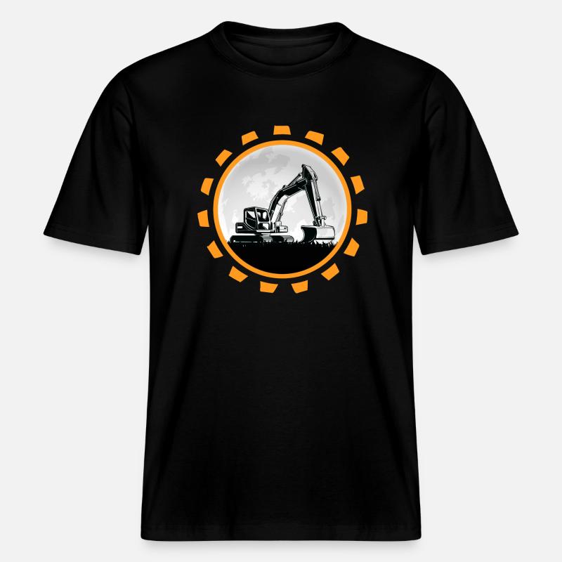 bagger baggerfahrer Baustelle Baggerschaufel -  RELAXED FIT Unisex Organic T-Shirt - Schwarz
