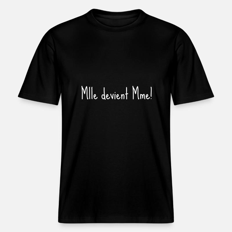 Mlle devient mme -  T-shirt unisexe RELAXED FIT en coton bio - noir