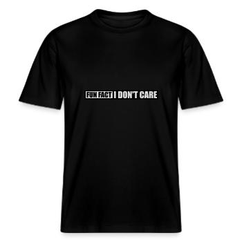 Je me fiche des faits -  T-shirt unisexe RELAXED FIT en coton bio - noir - Devant - Alina (178cm) & Michal (187cm)