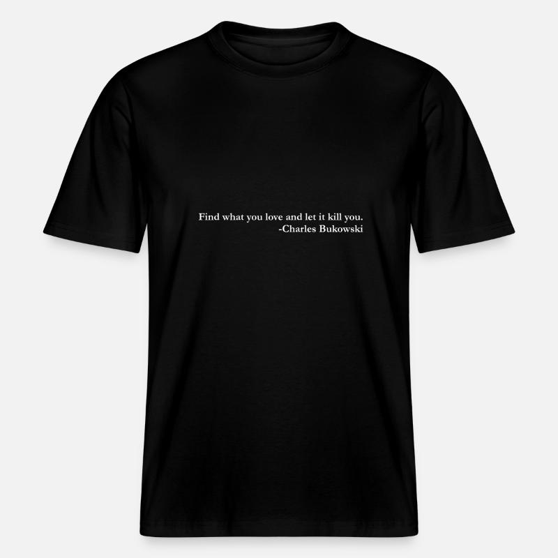 bukowski blanc - T-shirt unisexe RELAXED FIT en coton bio - noir