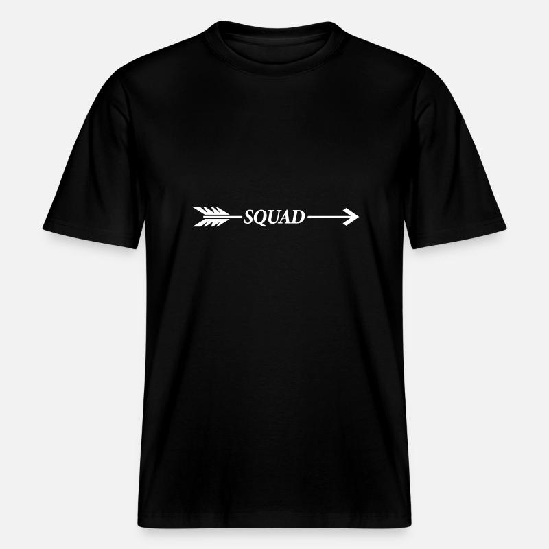 Squad Arrow -  RELAXED FIT Unisex Organic T-Shirt - black