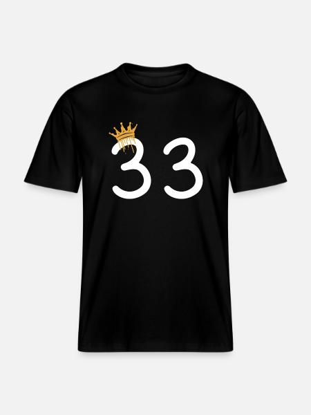 33 - T-shirt unisexe RELAXED FIT en coton bio - noir