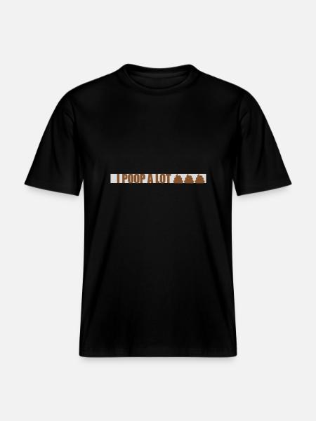 Je fais beaucoup caca - T-shirt unisexe RELAXED FIT en coton bio - noir