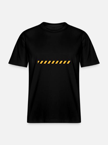Absperrband Linie Design - RELAXED FIT Unisex Organic T-Shirt - Schwarz