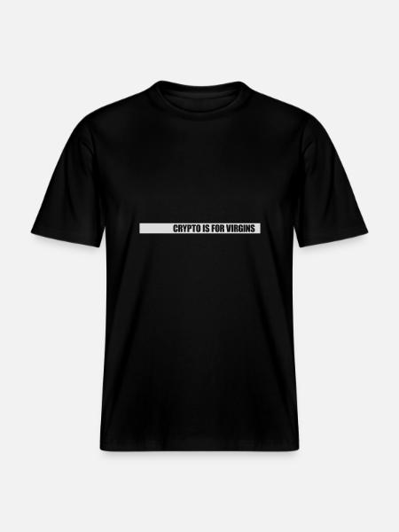 crypto is for virgins -  RELAXED FIT Unisex Organic T-Shirt - black