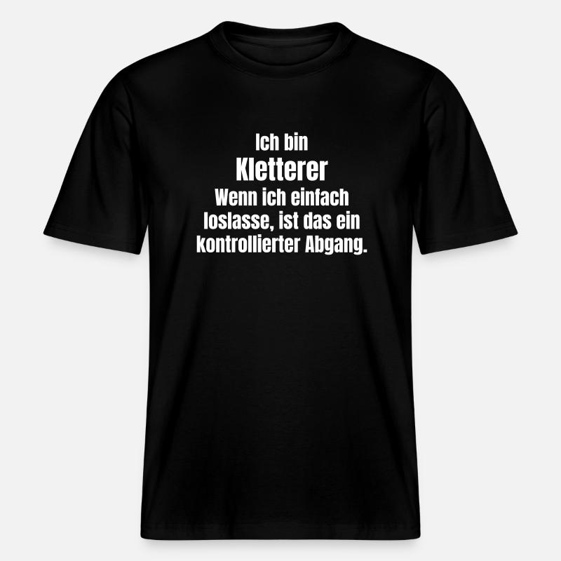 Climber makes exit - RELAXED FIT Unisex Organic T-Shirt - black