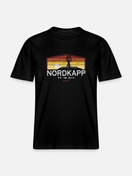 Nordkap Norge, Nordkapp -  Økologisk unisex T-shirt RELAXED FIT - sort