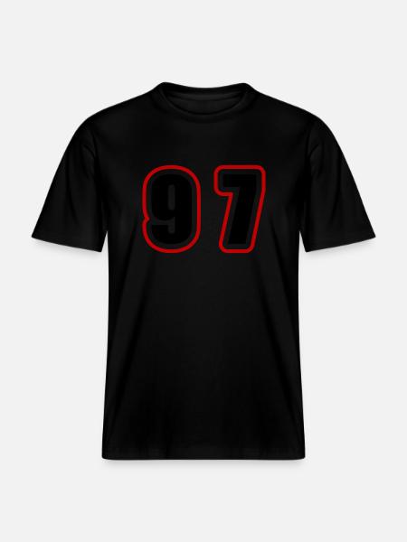 97 Number College -  RELAXED FIT Unisex Organic T-Shirt - black