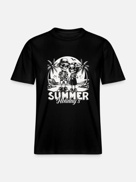 Summer Holidays - RELAXED FIT Unisex Organic T-Shirt - Schwarz
