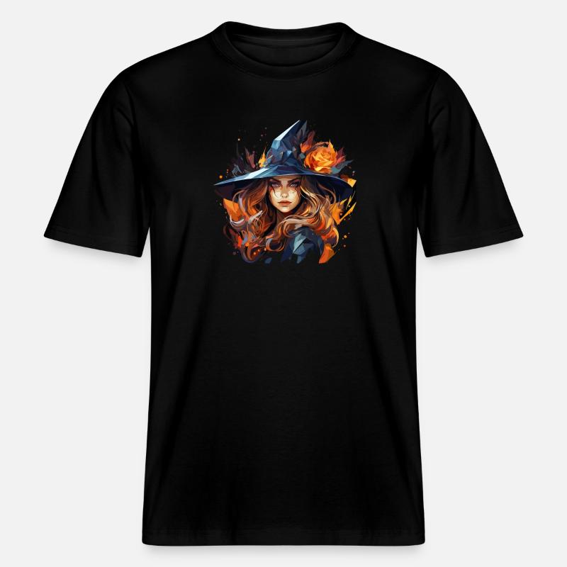 Beau polygone de sorcière - T-shirt unisexe RELAXED FIT en coton bio - noir