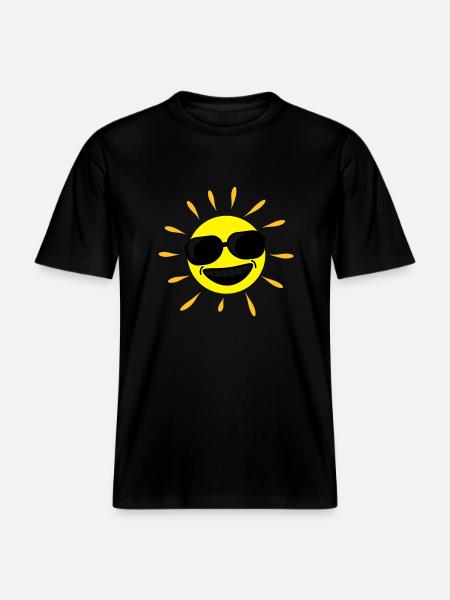 Sun Summer - RELAXED FIT Unisex Organic T-Shirt - Schwarz