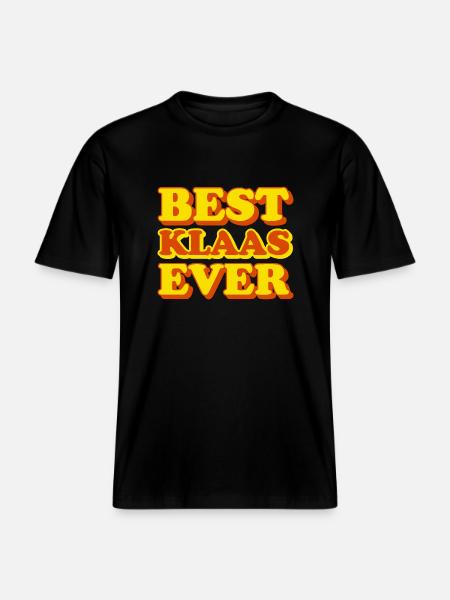 Klaas First Name Funny Gift -  RELAXED FIT Unisex Organic T-Shirt - black