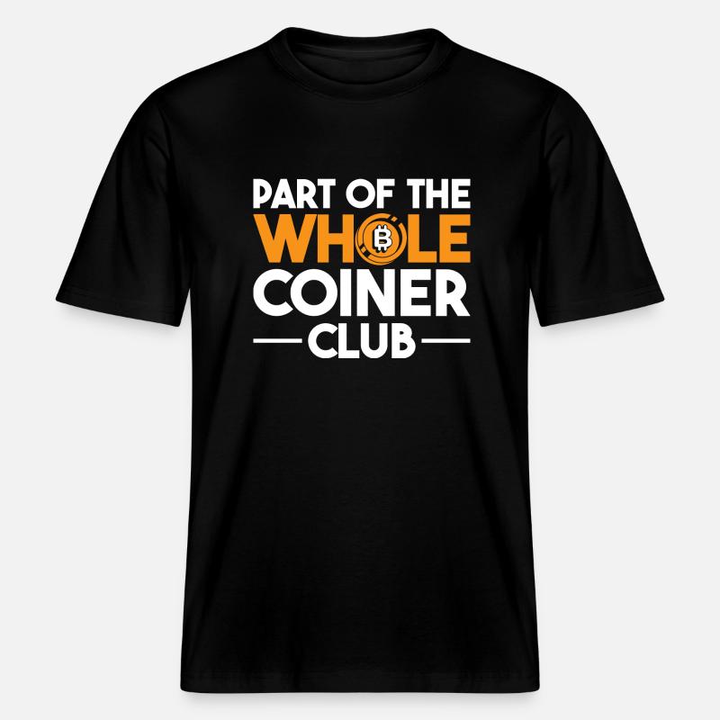 Bitcoin Cryptocurrency BTC Crypto Trader -  RELAXED FIT Unisex Organic T-Shirt - black