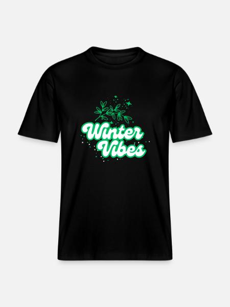 Winter vibes - RELAXED FIT Unisex Organic T-Shirt - Schwarz