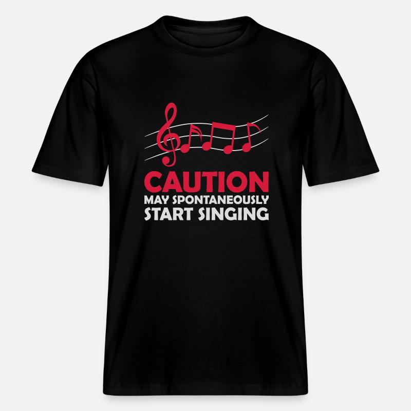 may spontaneously start singing -  RELAXED FIT Unisex Organic T-Shirt - black