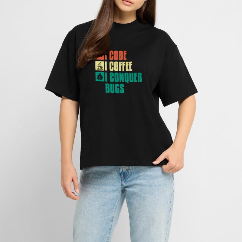 Kaffee-Codierung Programmierer Programmierer Entwickler Nerd Coff  RELAXED FIT Unisex Organic T-Shirt