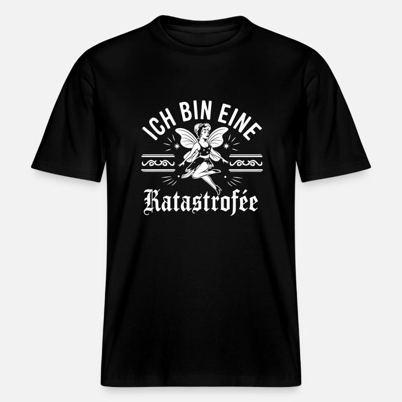 Ich bin eine Katastrophe -  T-shirt unisexe RELAXED FIT en coton bio - noir