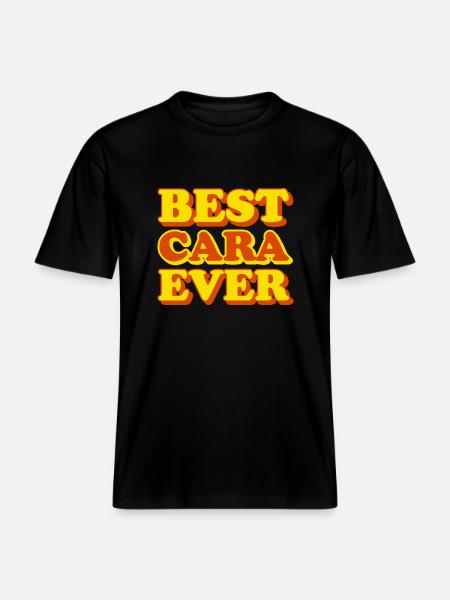 Cara First Name Funny Gift - RELAXED FIT Unisex Organic T-Shirt - black