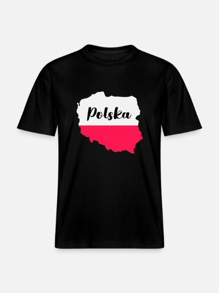 Poland Polska -  RELAXED FIT Unisex Organic T-Shirt - black