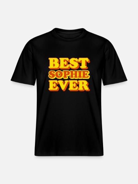 Sophie First Name, Funny Gift - RELAXED FIT Unisex Organic T-Shirt - black