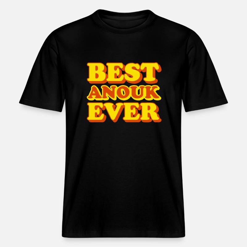 Anouk First Name Funny Gift - RELAXED FIT Unisex Organic T-Shirt - black
