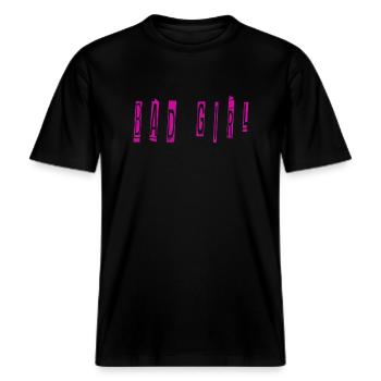 bad girl -  T-shirt unisexe RELAXED FIT en coton bio - noir - Devant - Alina (178cm) & Michal (187cm)