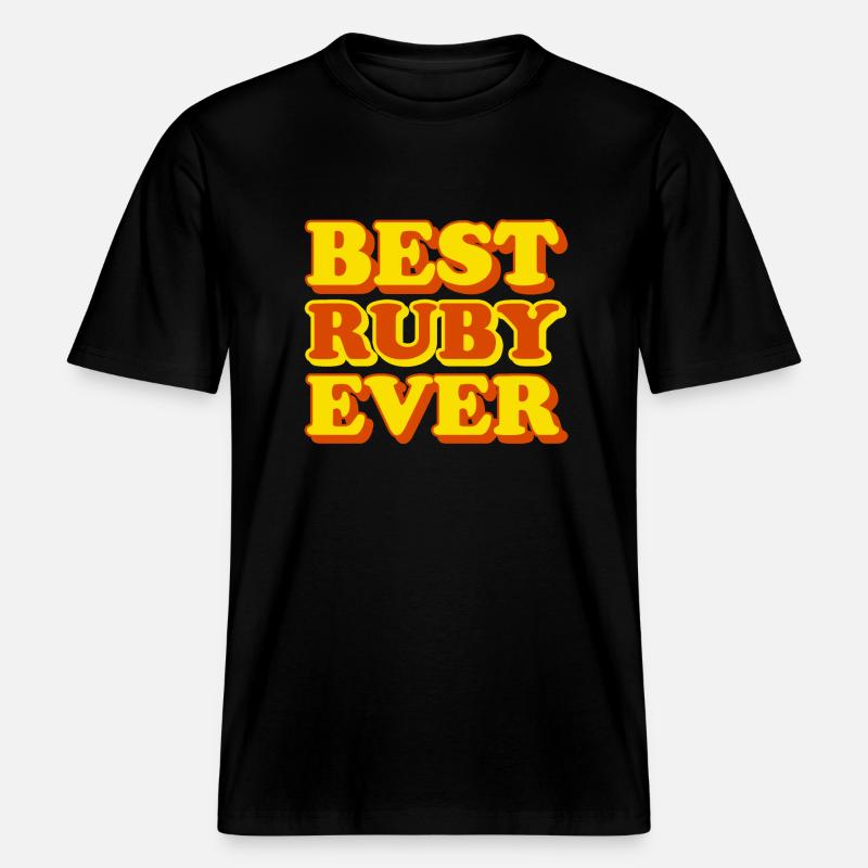 Ruby First Name Funny Gift -  RELAXED FIT Unisex Organic T-Shirt - black