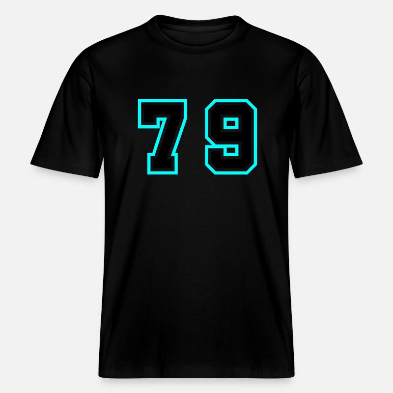79 Symbole numérique -  T-shirt unisexe RELAXED FIT en coton bio - noir