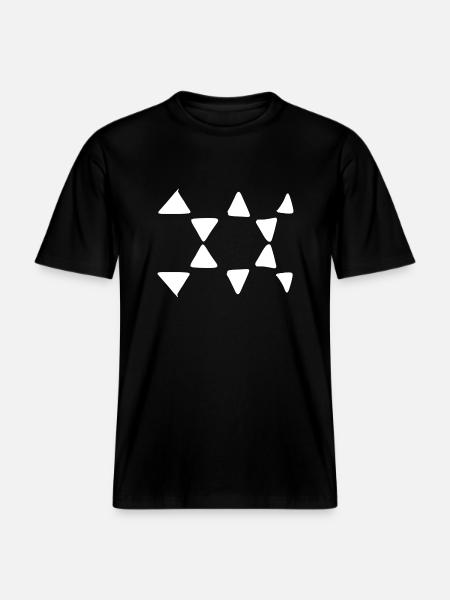 Triangular Pattern Triangular Shapes - RELAXED FIT Unisex Organic T-Shirt - black