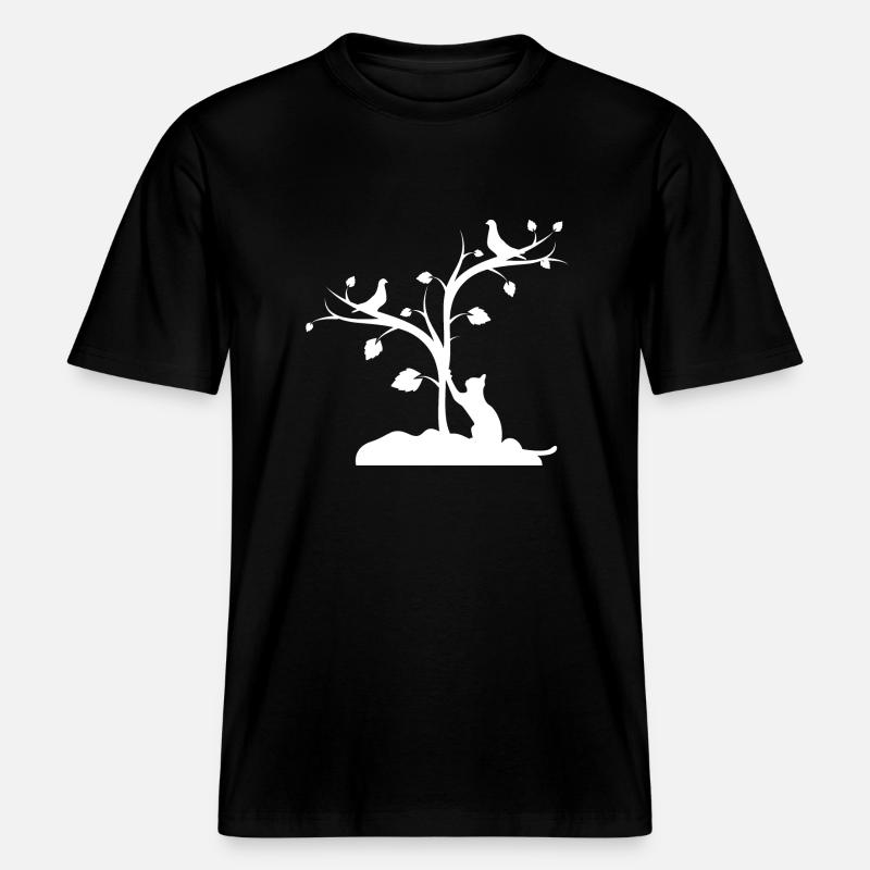 Chat - T-shirt unisexe RELAXED FIT en coton bio - noir