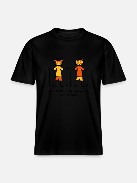 Walking II -  RELAXED FIT Unisex Organic T-Shirt - Schwarz