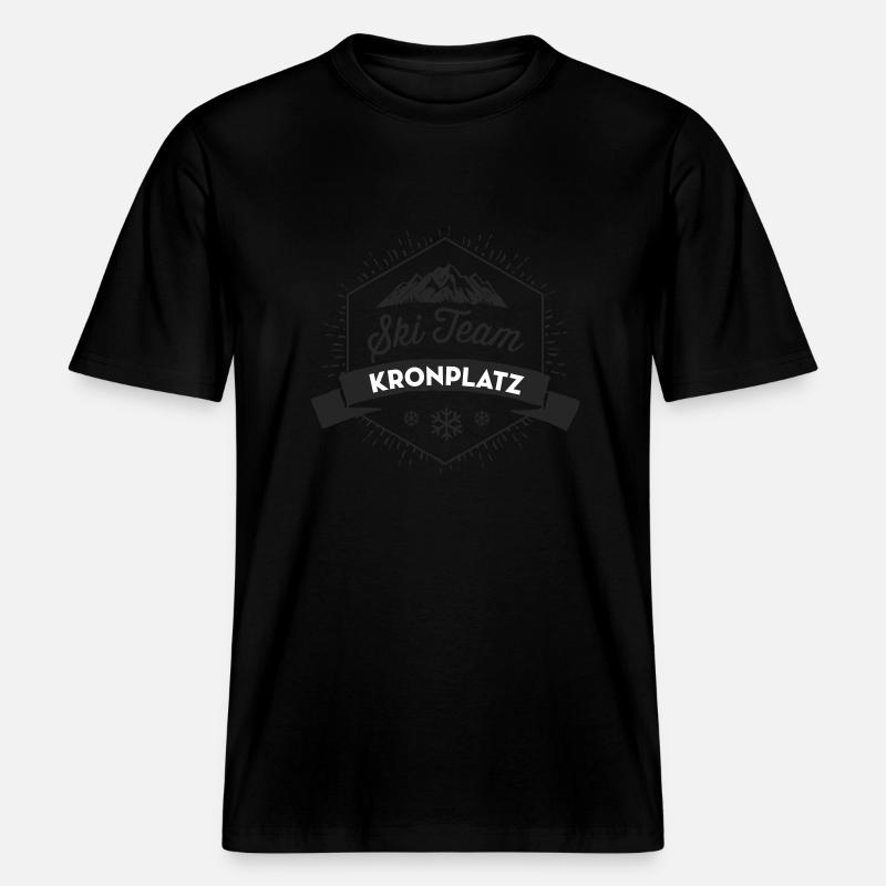 L’équipe de ski de Plan de Corones - T-shirt unisexe RELAXED FIT en coton bio - noir