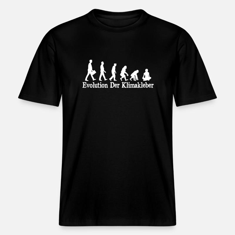 Évolution des adhésifs climatiques -  T-shirt unisexe RELAXED FIT en coton bio - noir