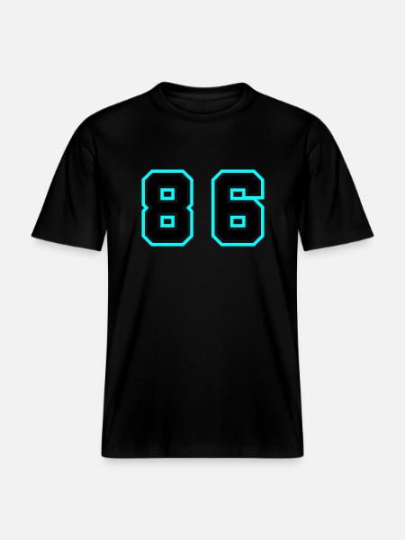 86 Number Symbol - RELAXED FIT Unisex Organic T-Shirt - black