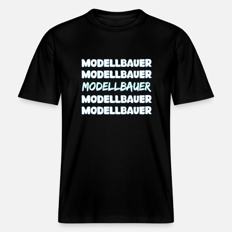 Gift for model builder -  RELAXED FIT Unisex Organic T-Shirt - black