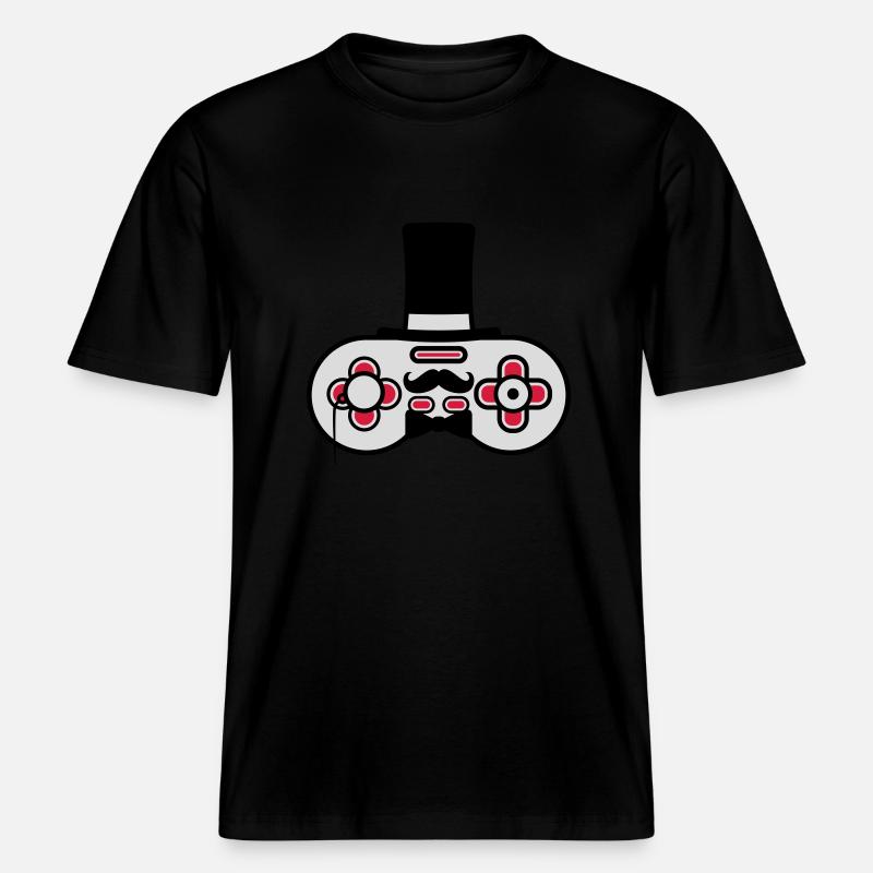 Gentlemen alter Controller Retro -  RELAXED FIT Unisex Organic T-Shirt - Schwarz