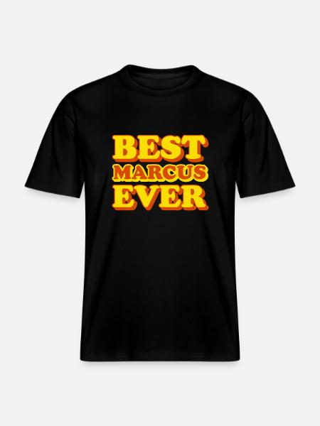 Marcus first name, funny gift - RELAXED FIT Unisex Organic T-Shirt - black