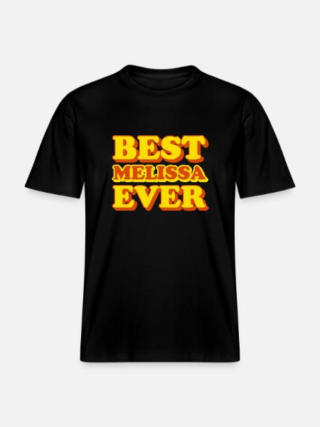 Funny gift with first name Melissa -  RELAXED FIT Unisex Organic T-Shirt - black