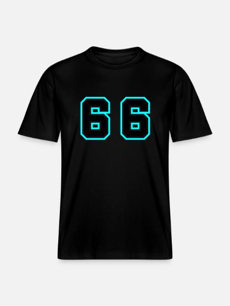 66 Number Symbol -  RELAXED FIT Unisex Organic T-Shirt - black