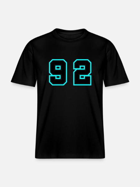 92 Number Symbol -  RELAXED FIT Unisex Organic T-Shirt - black
