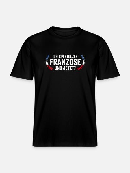 French French France - RELAXED FIT Unisex Organic T-Shirt - black