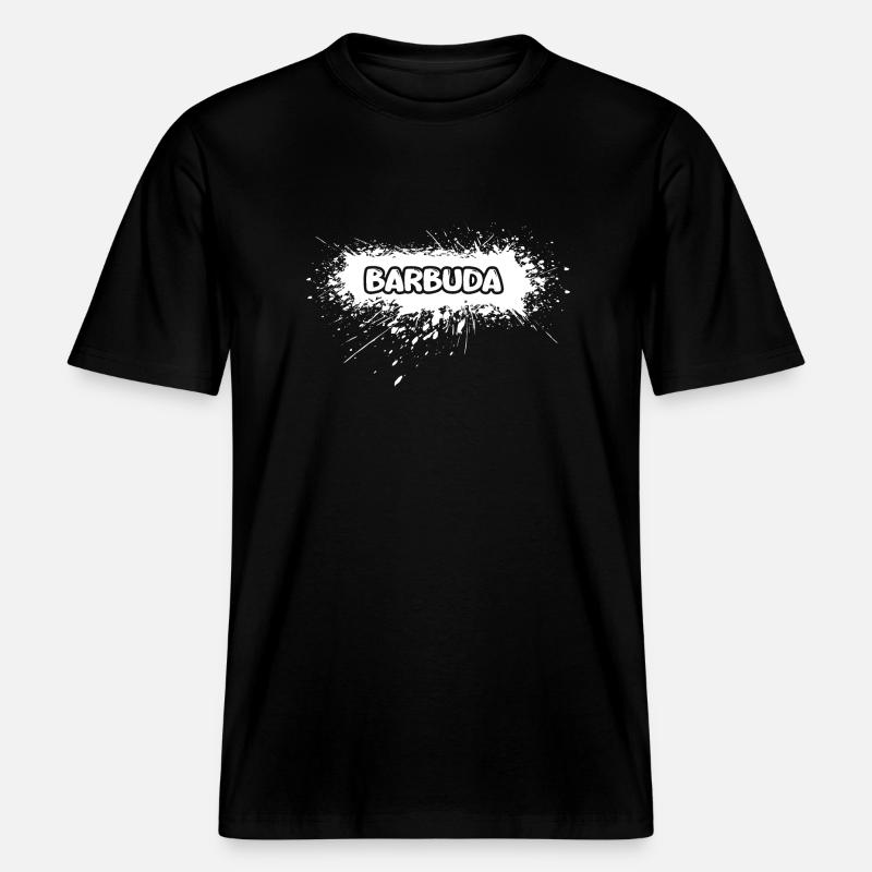 Sonne Barbuda - RELAXED FIT Unisex Organic T-Shirt - Schwarz