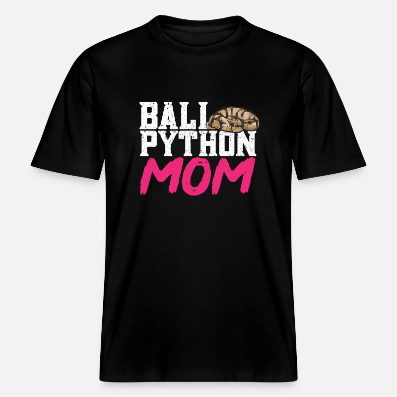 Ball Python Schlange Königspython - RELAXED FIT Unisex Organic T-Shirt - Schwarz